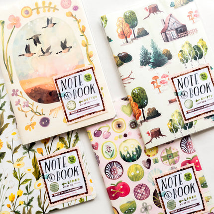Carnet A5 Babioles – Pages Lignées Décorées