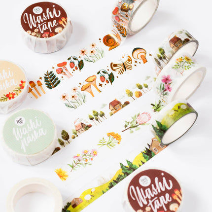 Ruban Washi  tape — Forêt dorée