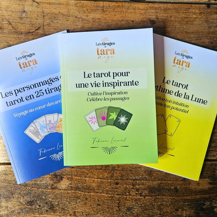 Pack 3 livrets de tirages tarot : saisons, lune & personnages