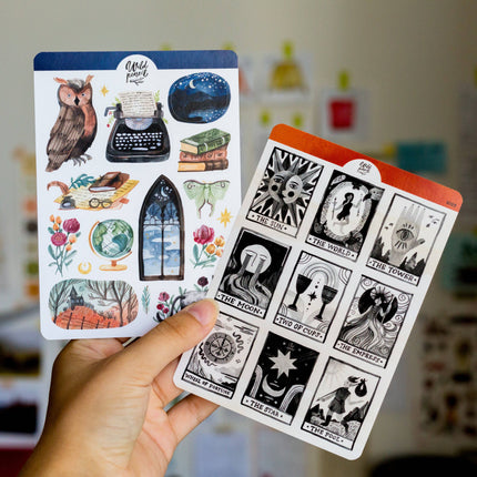 Planche de stickers — Dark Academia