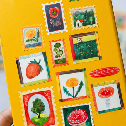 Feuille de stickers vinyle — Timbres