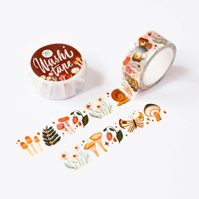 Ruban Washi  tape — Forêt dorée