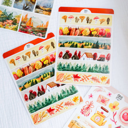 Planche de stickers — Rubans d'automne