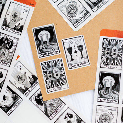 Planche de stickers — Cartes de tarot