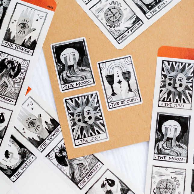 Planche de stickers — Cartes de tarot
