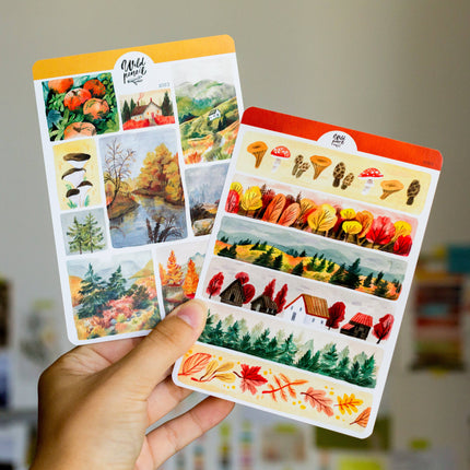 Planche de stickers — Rubans d'automne