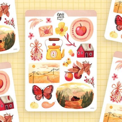 Planche de stickers — Après-midi d'automne