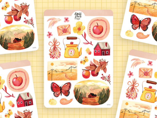 Planche de stickers — Après-midi d'automne