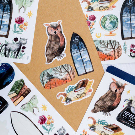 Planche de stickers — Dark Academia