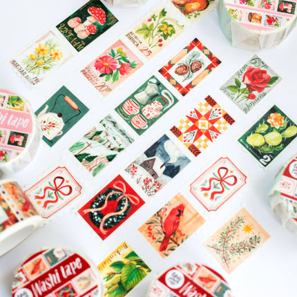 Ruban Washi tape— Timbres de Noël