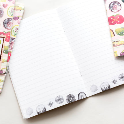 Carnet A5 Babioles – Pages Lignées Décorées
