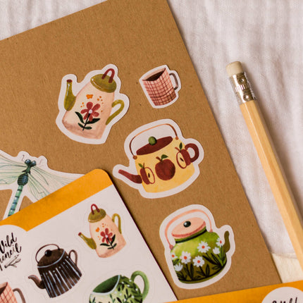 Planche de stickers — Tasses d'automne