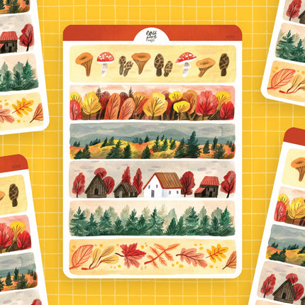 Planche de stickers — Rubans d'automne