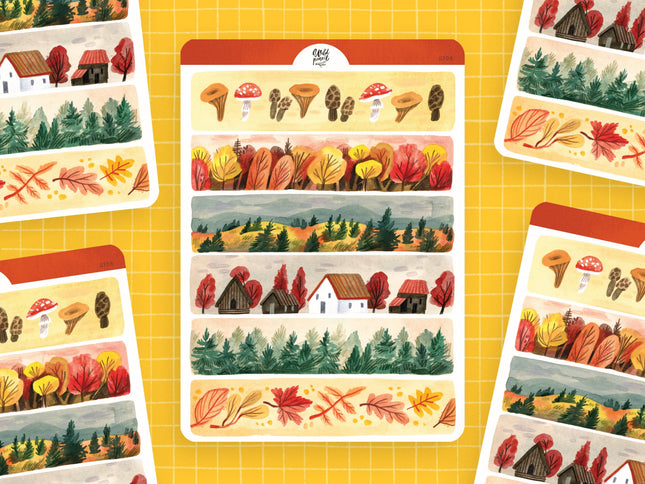 Planche de stickers — Rubans d'automne