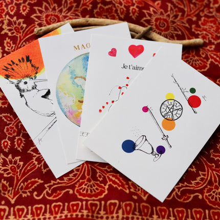 Lot des 4 cartes Magus