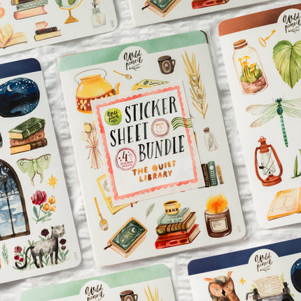 Pack de planches d'autocollants — La bibliothèque silencieuse
