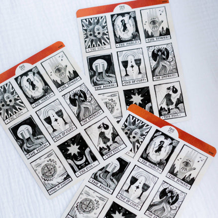 Planche de stickers — Cartes de tarot