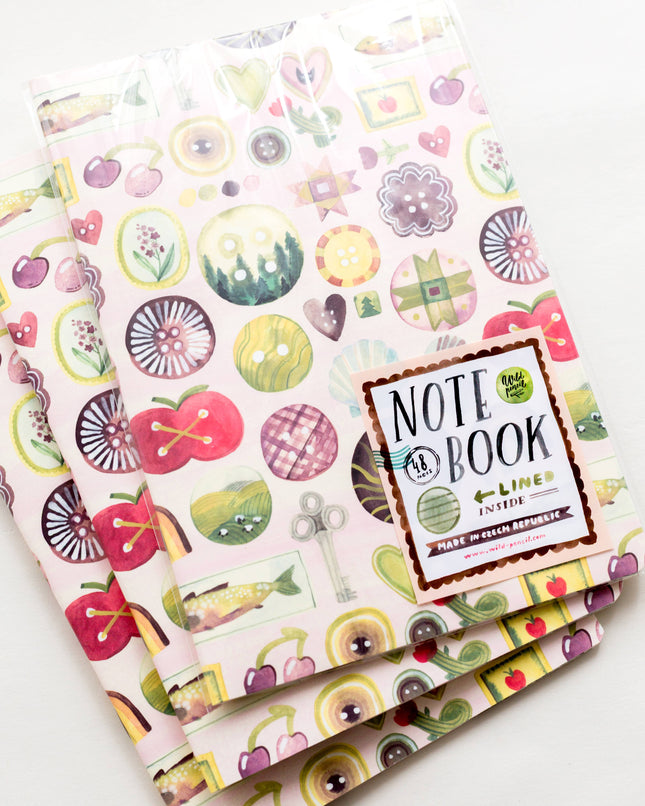 Carnet A5 Babioles – Pages Lignées Décorées
