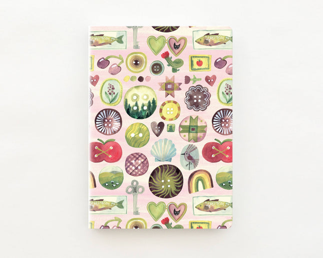 Carnet A5 Babioles – Pages Lignées Décorées